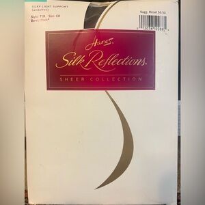 Hanes Silk Reflections Sheer Collection in Barely Black